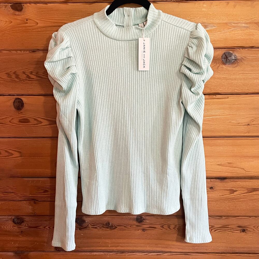 Janie and Jack NWT Blue Ruffle Sleeved Sweater Size 18